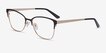 Marlena Black Gold MetalEyeglass Frames from EyeBuyDirect, Angle View