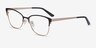Marlena Black Gold MetalEyeglass Frames from EyeBuyDirect, Angle View