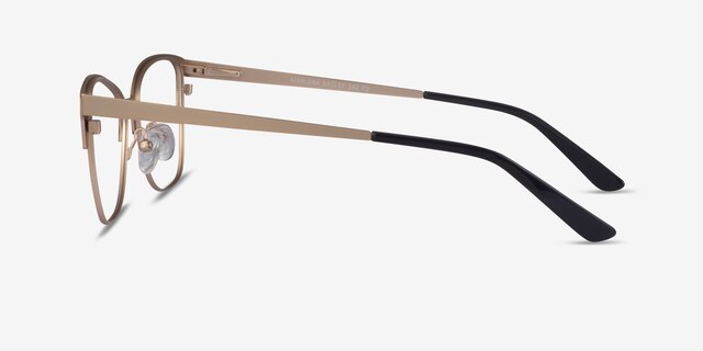 Marlena Black Gold MetalEyeglass Frames from EyeBuyDirect, Side View
