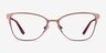 Marlena Rose Gold Burdungy MetalEyeglass Frames from EyeBuyDirect, Front View