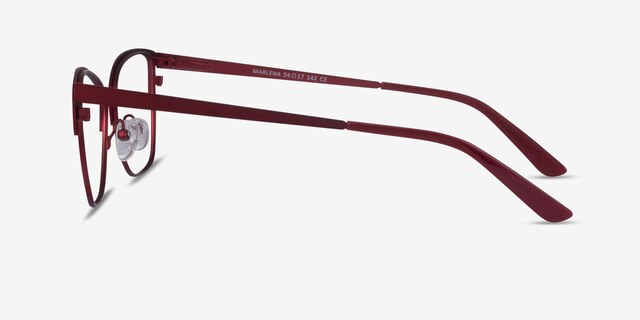 Marlena Rose Gold Burdungy MetalEyeglass Frames from EyeBuyDirect, Side View