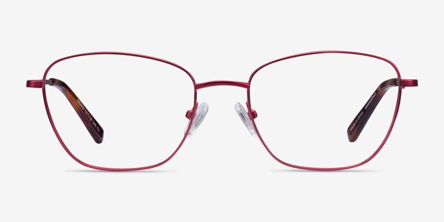 Ingrid Raspberry MetalEyeglass Frames from EyeBuyDirect, Front View
