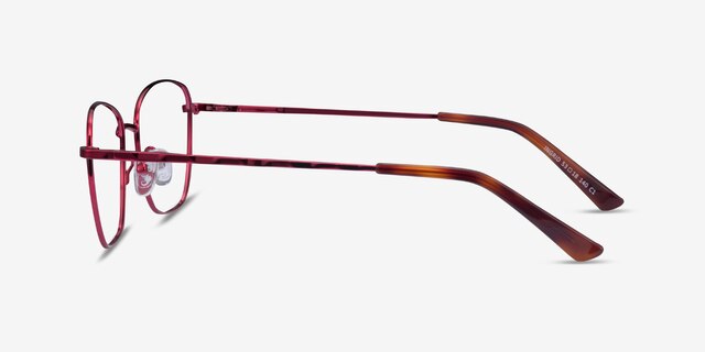 Ingrid Raspberry MetalEyeglass Frames from EyeBuyDirect, Side View