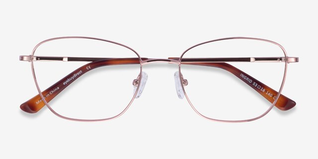 Ingrid Rose Gold MetalEyeglass Frames from EyeBuyDirect, Closed View