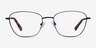 Ingrid Shiny Black MetalEyeglass Frames from EyeBuyDirect, Front View