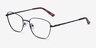 Ingrid Shiny Black MetalEyeglass Frames from EyeBuyDirect, Angle View