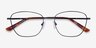 Ingrid Shiny Black MetalEyeglass Frames from EyeBuyDirect, Closed View