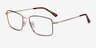 Marley Black Gold MetalEyeglass Frames from EyeBuyDirect, Angle View