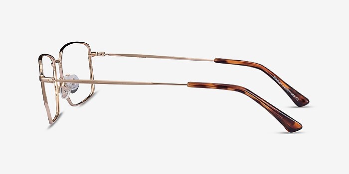 Marley Black Gold Metal Eyeglass Frames from EyeBuyDirect
