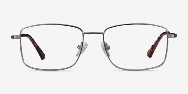 Marley Gunmetal MetalEyeglass Frames from EyeBuyDirect, Front View