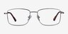 Marley Gunmetal MetalEyeglass Frames from EyeBuyDirect, Front View