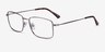 Marley Gunmetal MetalEyeglass Frames from EyeBuyDirect, Angle View