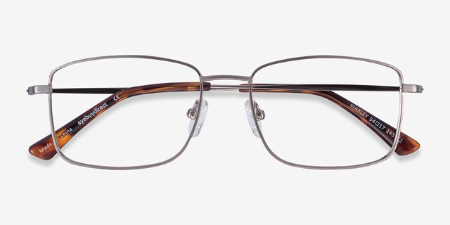 Marley Gunmetal MetalEyeglass Frames from EyeBuyDirect, Closed View