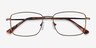 Marley Bronze MetalEyeglass Frames from EyeBuyDirect, Closed View