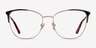 Kelsey Black Rose Gold MetalEyeglass Frames from EyeBuyDirect, Front View