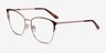 Kelsey Black Rose Gold MetalEyeglass Frames from EyeBuyDirect, Angle View