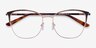 Kelsey Black Rose Gold MetalEyeglass Frames from EyeBuyDirect, Closed View
