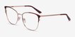 Kelsey Red Rose Gold MetalEyeglass Frames from EyeBuyDirect, Angle View