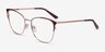 Kelsey Red Rose Gold MetalEyeglass Frames from EyeBuyDirect, Angle View