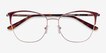 Kelsey Red Rose Gold MetalEyeglass Frames from EyeBuyDirect, Closed View