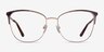 Kelsey Navy Rose Gold MetalEyeglass Frames from EyeBuyDirect, Front View