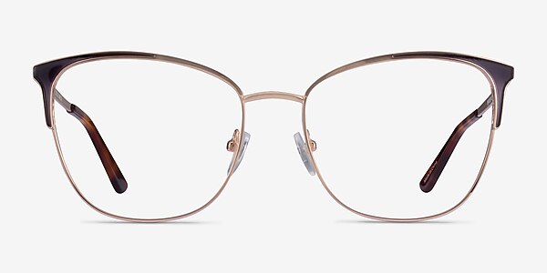 Kelsey Navy Rose Gold Métal Montures de lunettes de vue