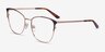 Kelsey Navy Rose Gold MetalEyeglass Frames from EyeBuyDirect, Angle View
