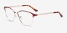 Rosa Red & Gold MetalEyeglass Frames from EyeBuyDirect, Angle View