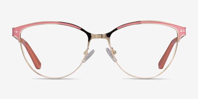 Rosa Gold Pink MétalMontures de lunettes de vue d'EyeBuyDirect, Vue de Face