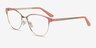 Rosa Gold Pink MétalMontures de lunettes de vue d'EyeBuyDirect, Vue d'Angle