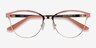 Rosa Gold Pink MétalMontures de lunettes de vue d'EyeBuyDirect, Vue Rapprochée