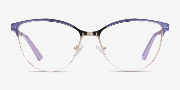 Rosa Purple & Gold Metal Eyeglass Frames