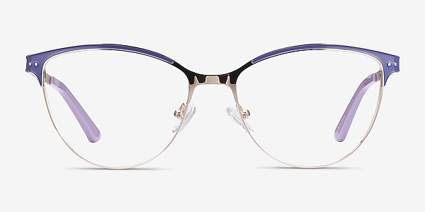 Rosa Purple & Gold Metal Eyeglass Frames