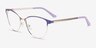 Rosa Purple & Gold MetalEyeglass Frames from EyeBuyDirect, Angle View