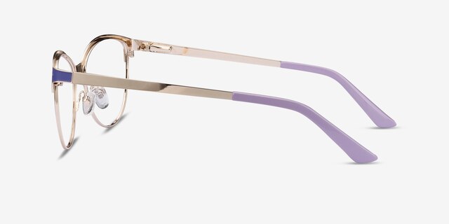 Rosa Purple & Gold MetalEyeglass Frames from EyeBuyDirect, Side View