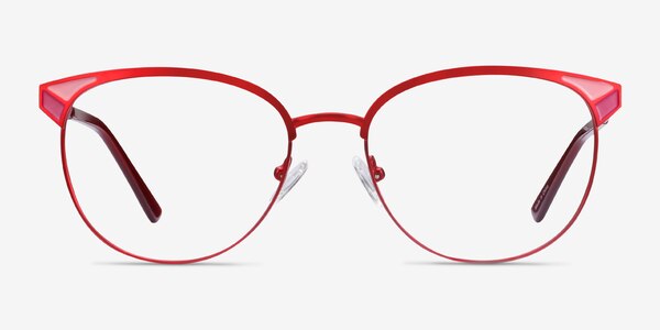 Niki Red Metal Eyeglass Frames