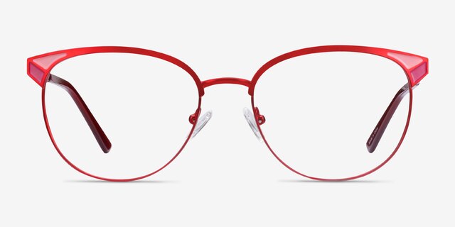 Niki Rouge MétalMontures de lunettes de vue d'EyeBuyDirect, Vue de Face