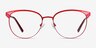Niki Rouge MétalMontures de lunettes de vue d'EyeBuyDirect, Vue de Face
