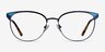 Niki Blue MetalEyeglass Frames from EyeBuyDirect, Front View