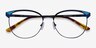 Niki Blue MetalEyeglass Frames from EyeBuyDirect, Closed View