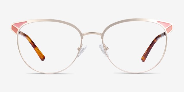 Niki Gold MetalEyeglass Frames from EyeBuyDirect, Front View