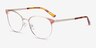 Niki Gold MetalEyeglass Frames from EyeBuyDirect, Angle View