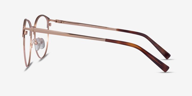 Tracie Blue  Rose Gold MetalEyeglass Frames from EyeBuyDirect, Side View