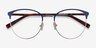 Tracie Blue  Rose Gold MetalEyeglass Frames from EyeBuyDirect, Closed View