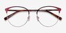 Tracie Burgundy  Rose Gold MetalEyeglass Frames from EyeBuyDirect, Closed View