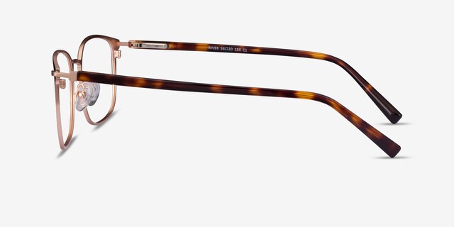River Black Rose Gold Acetate-metalEyeglass Frames from EyeBuyDirect, Side View