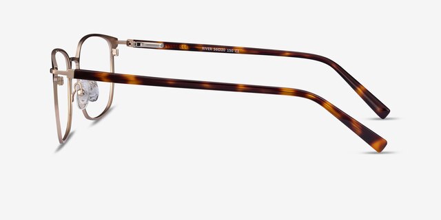 River Bronze & Gold Acetate-metalMontures de lunettes de vue d'EyeBuyDirect, Vue de Côté