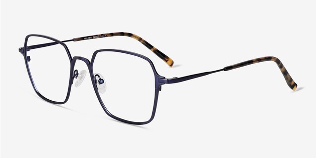 Holden Blue MetalEyeglass Frames from EyeBuyDirect, Angle View
