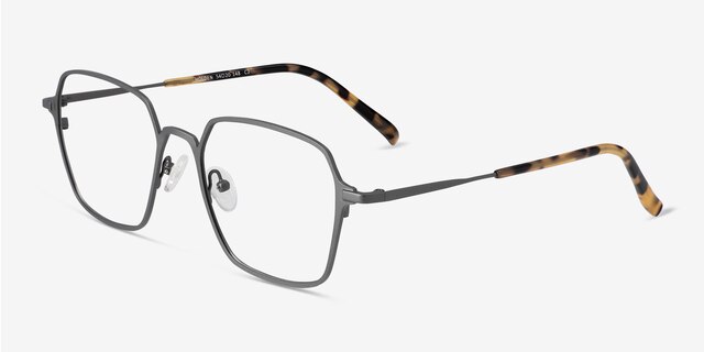 Holden Gunmetal MetalEyeglass Frames from EyeBuyDirect, Angle View