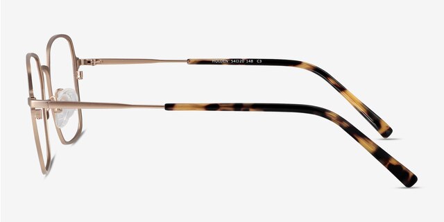 Holden Gold MetalEyeglass Frames from EyeBuyDirect, Side View